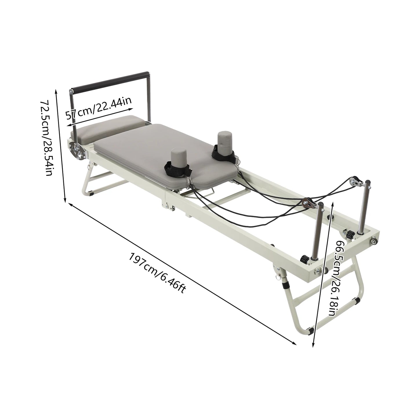 Foldable Pilates Reformer Machine For Yoga Fitness