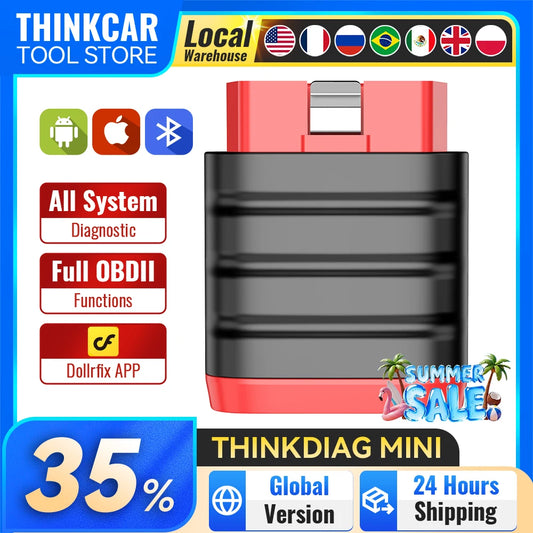THINKCAR Thinkdiag Mini Bluetooth OBD2 Scanner Diagnostic Tool Full-System Car Scanner Check Engine Light Fault Code Reader Tool