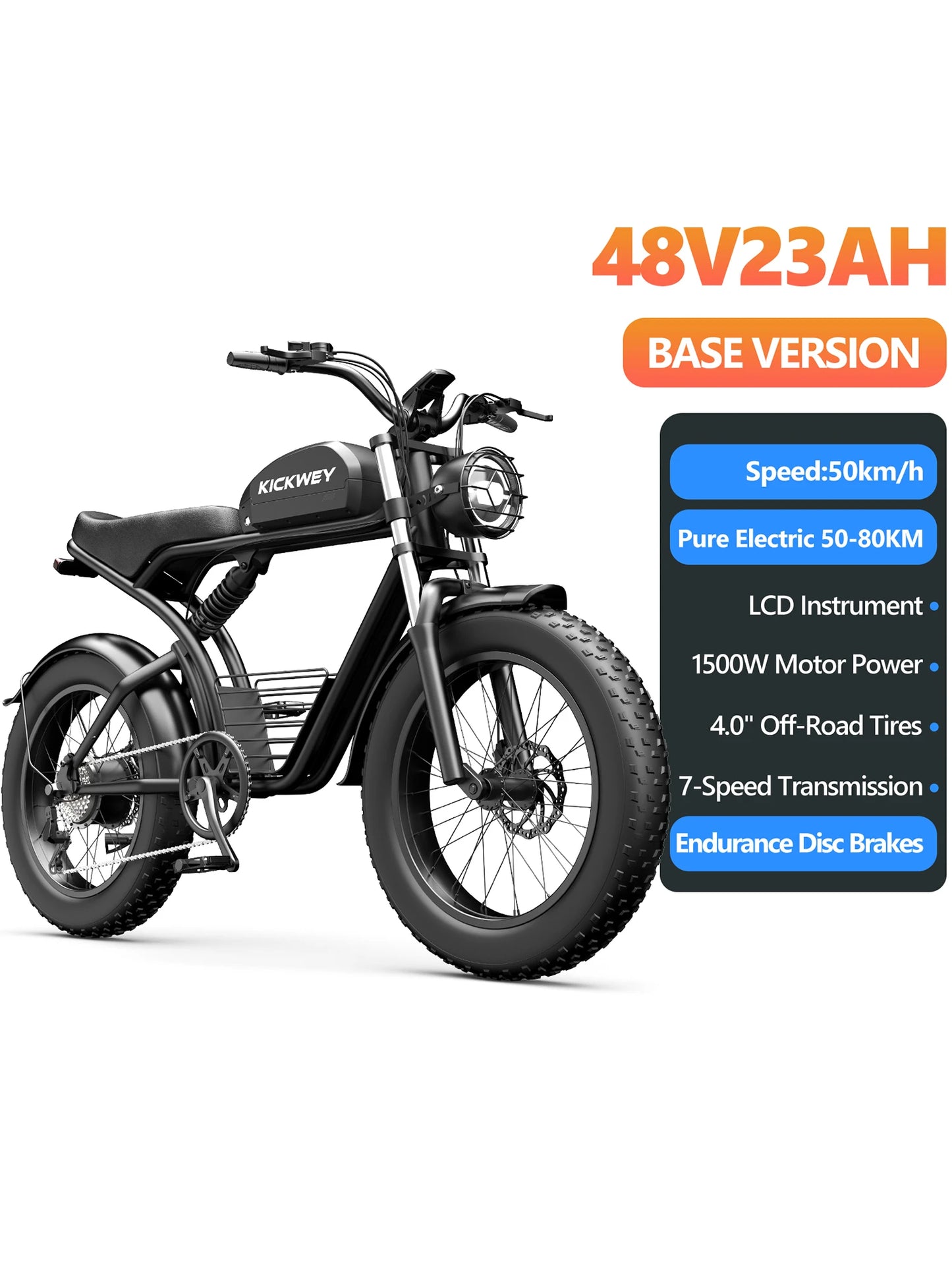 Kickwey K7 Electric Bicycle With Full Suspension