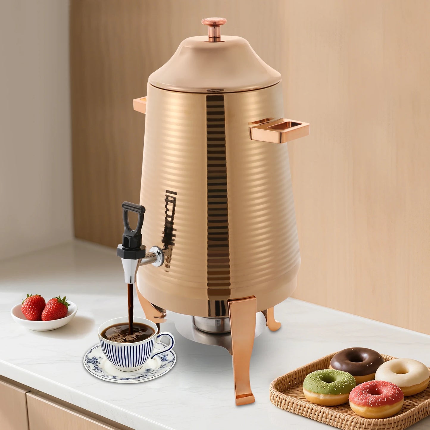 13L Stainless Steel Beverage Dispenser With Stand For Hotels And Restaurants
