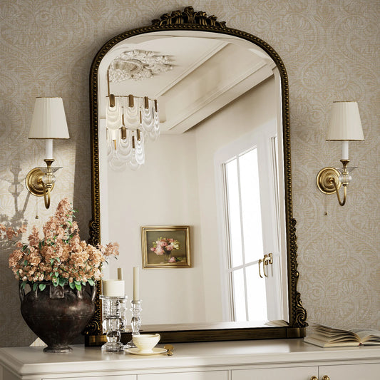 BEAUTYPEAK Arched Vanity Mirror for Bathroom Wall Decor
