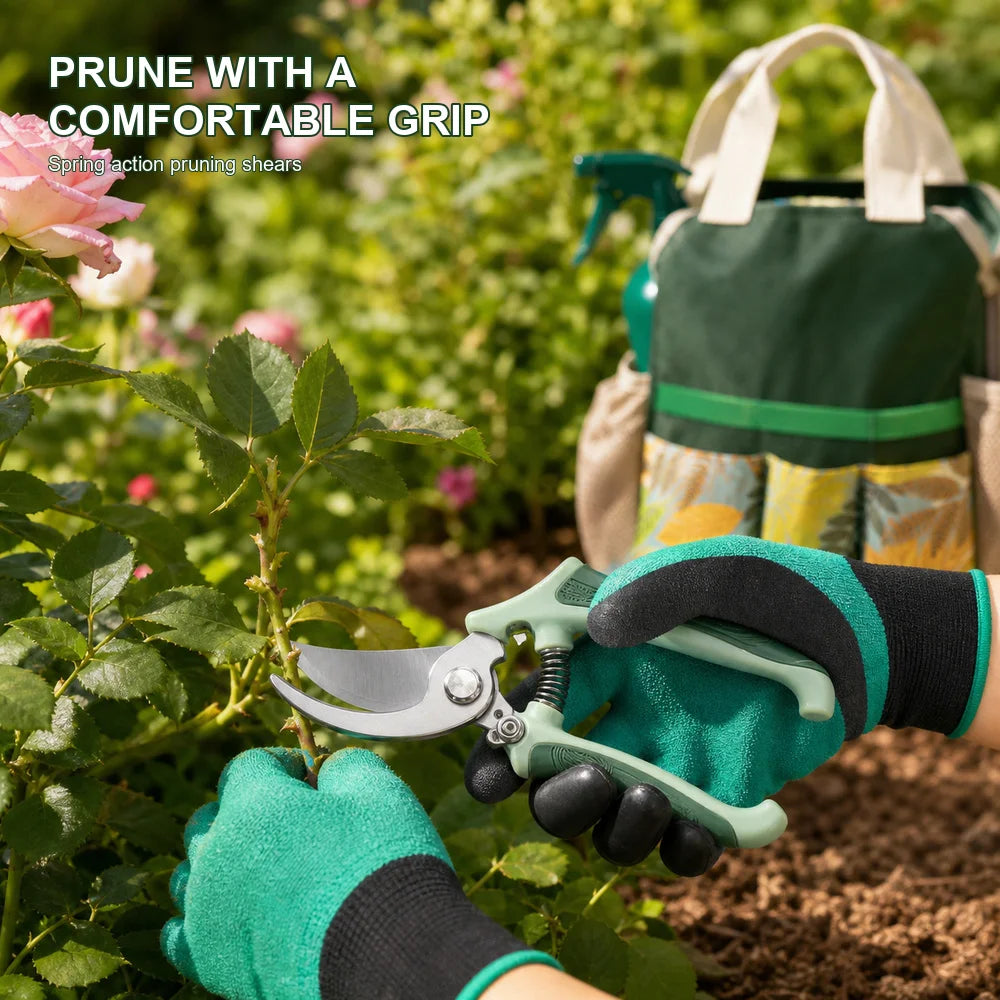 Professional 16 Piece Aluminum Garden Tool Set With Gloves