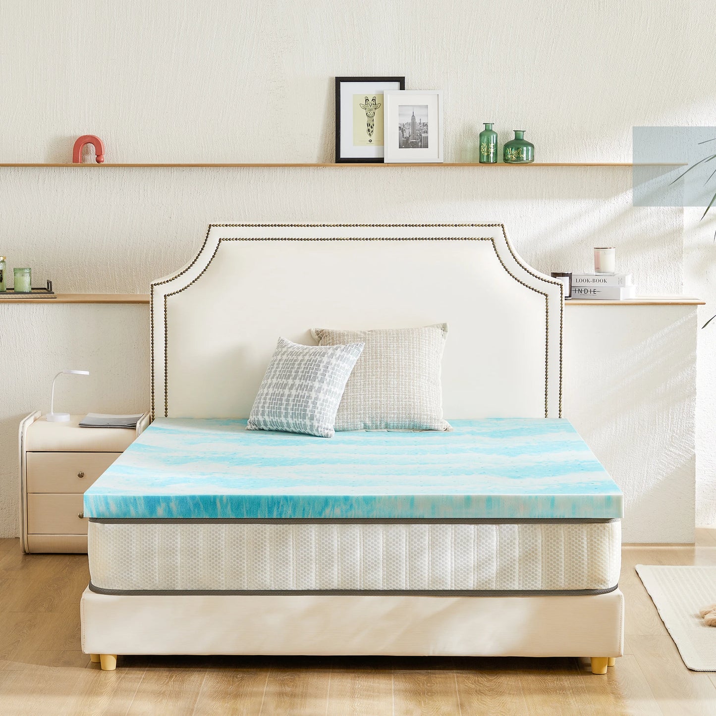 JHK 2 To 4 Inch Gel Cooling Memory Foam Mattress Topper