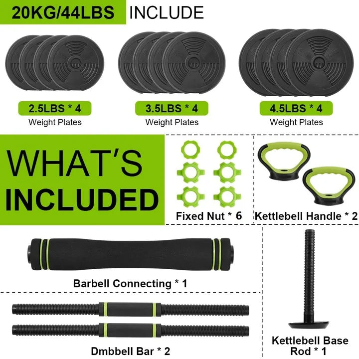 Twister.Ck 4 In 1 Adjustable Dumbbell Free Weight Set