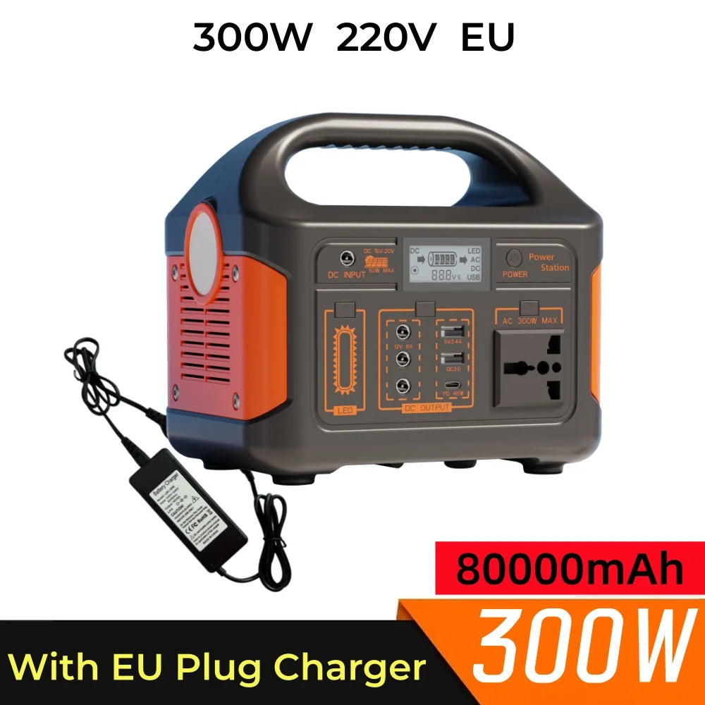 Jsdsolar Portable Solar Power Station 300W 500W LED Light