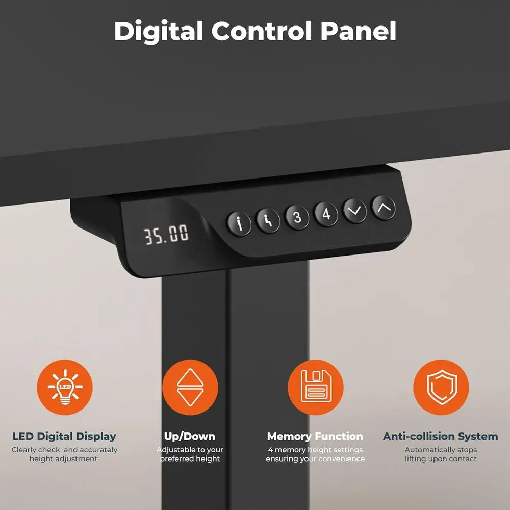 Dual Motor Electric Standing Desk With Adjustable Height Memory Presets