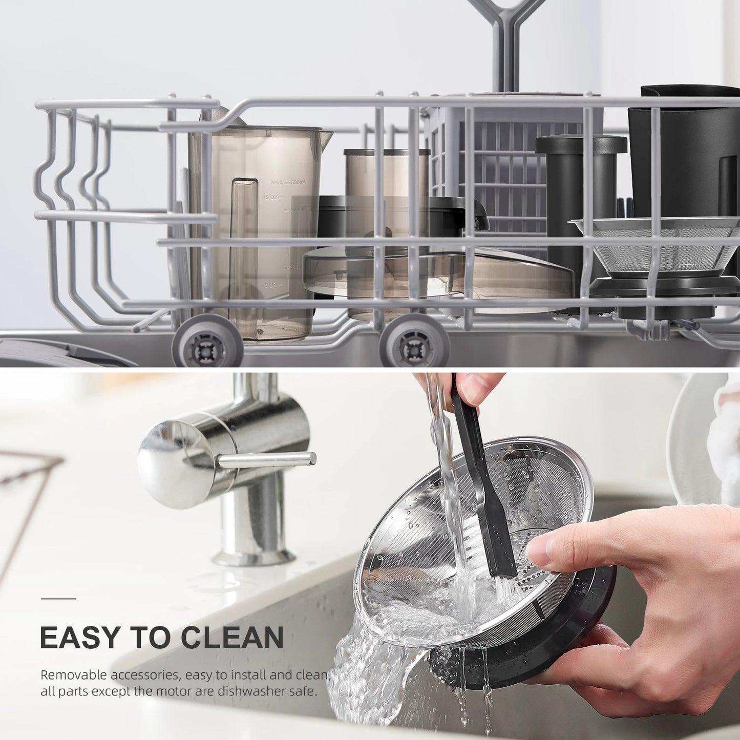 Qcen 500W Centrifugal Juicer Machine With Wide Mouth Feed Chute
