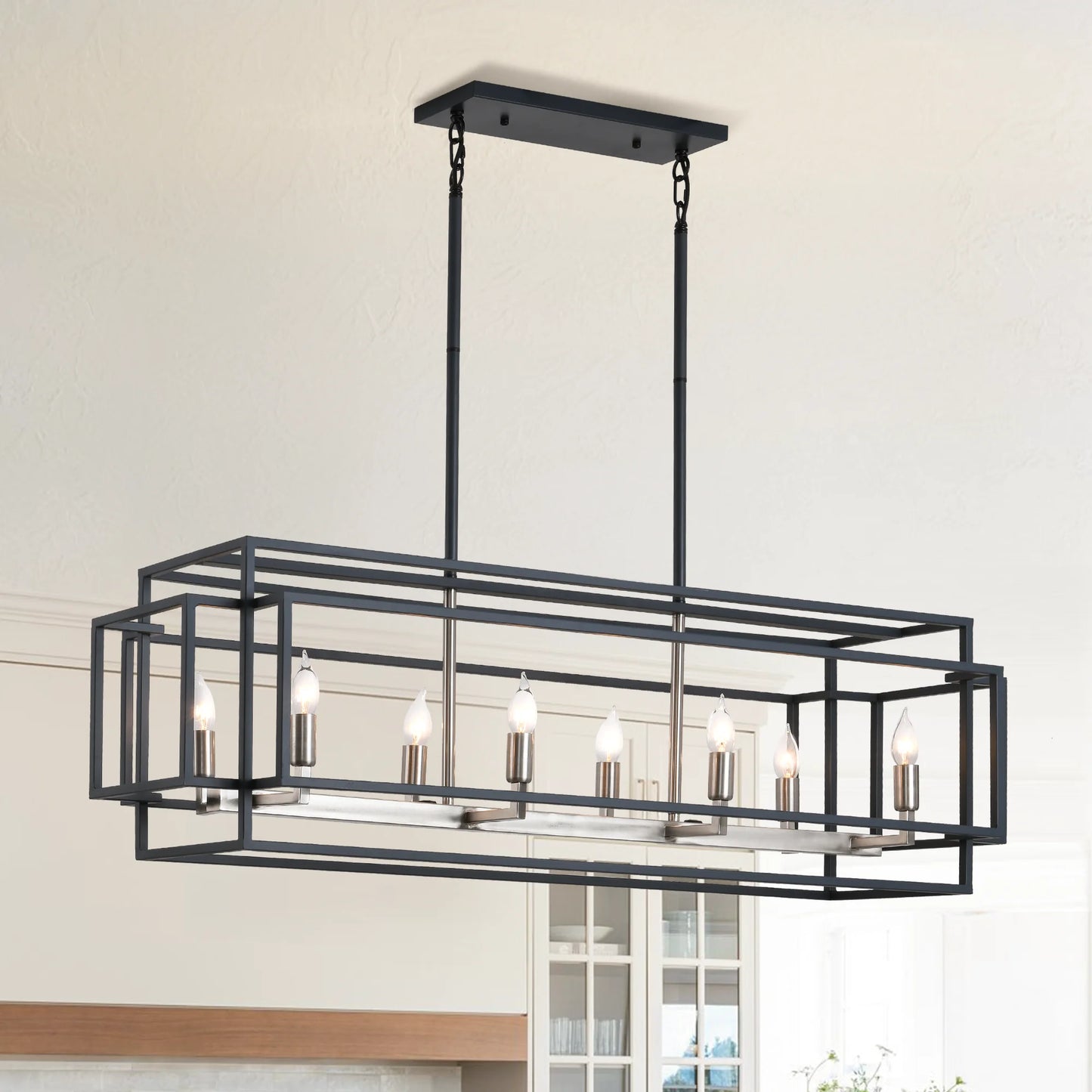 LovingC Retro Industrial Chandelier For Dining Room And Kitchen