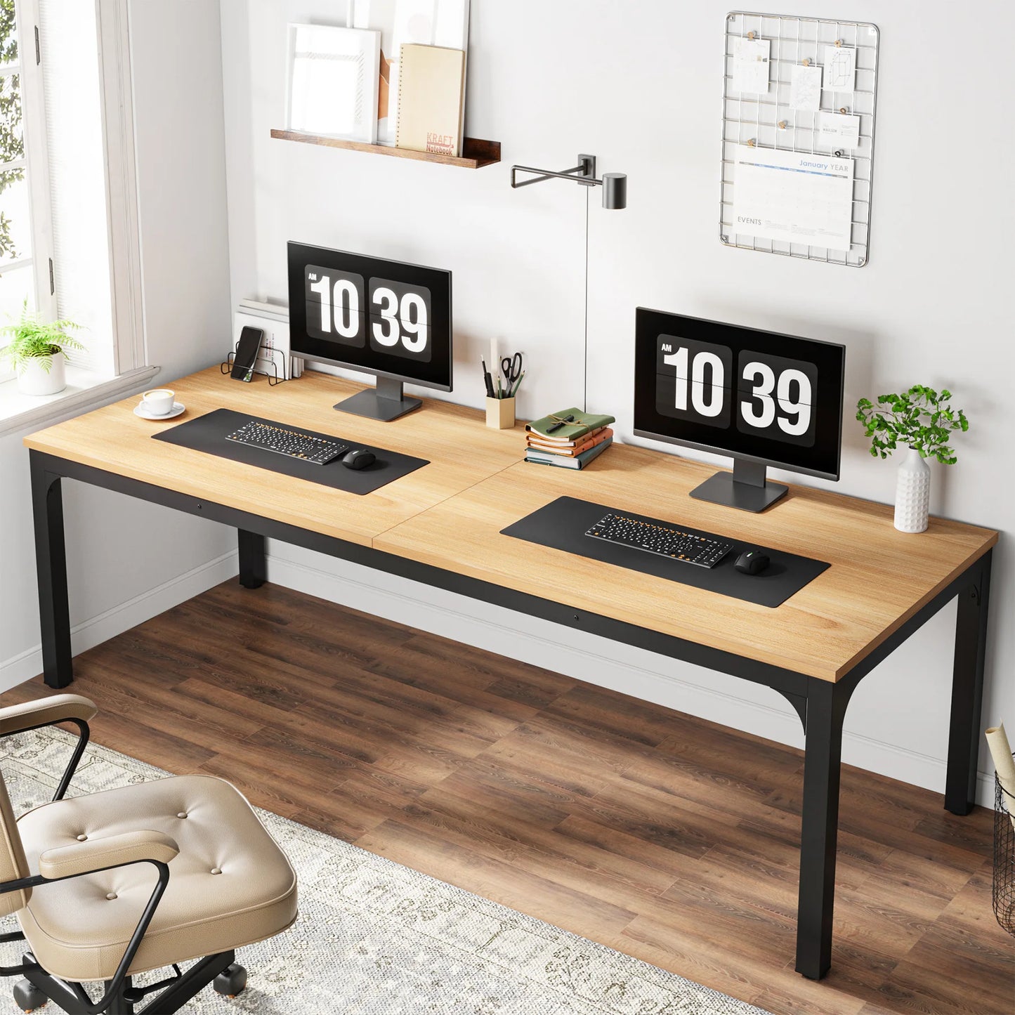 Tribesigns 79 Extra Long Double Computer Desk For Home Office