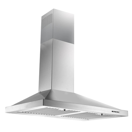 Zomagas Stainless Steel Wall Mount Range Hood Convertible Ductless