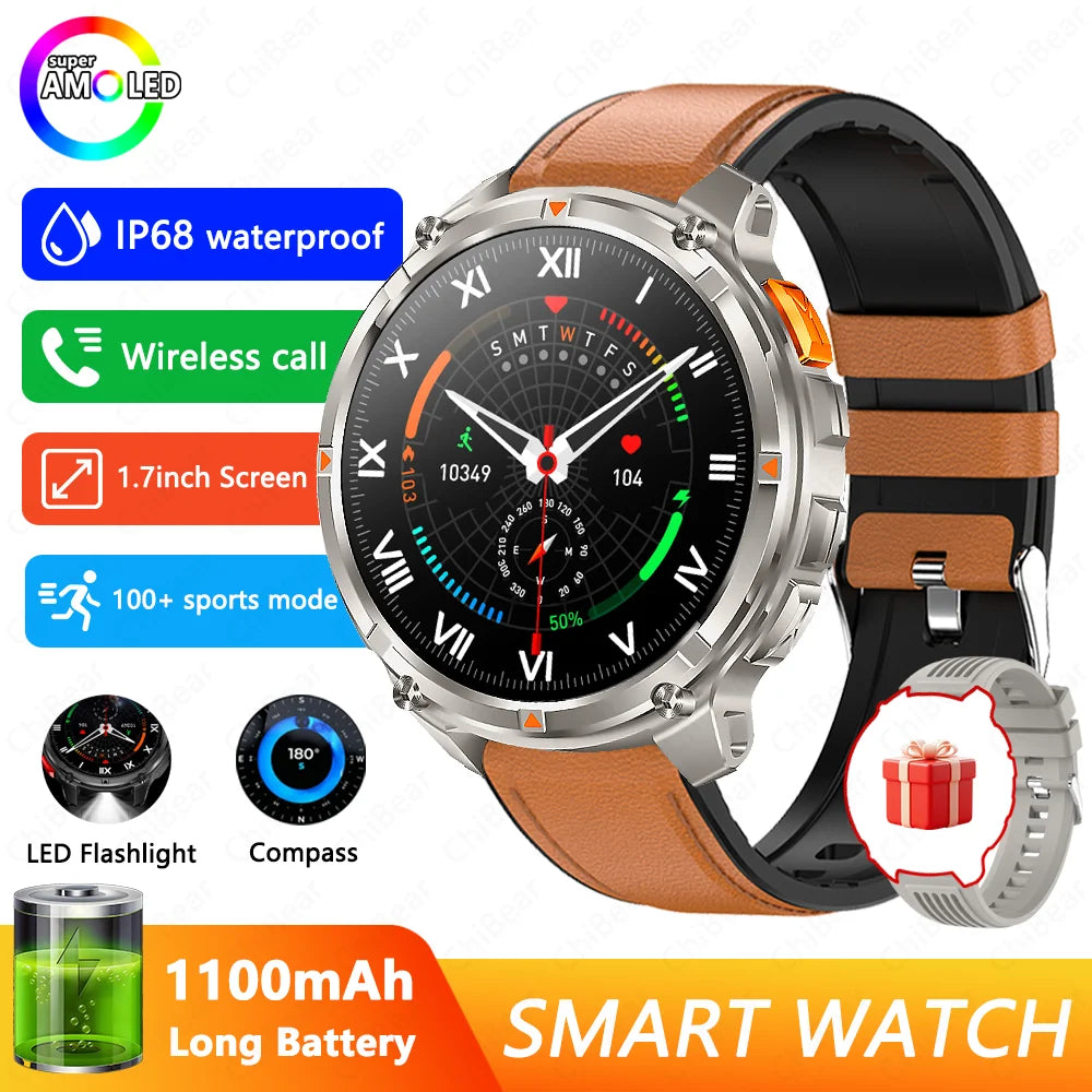 T Rex3 Pro Smartwatch GPS 5ATM Waterproof Outdoor Compass Tracker