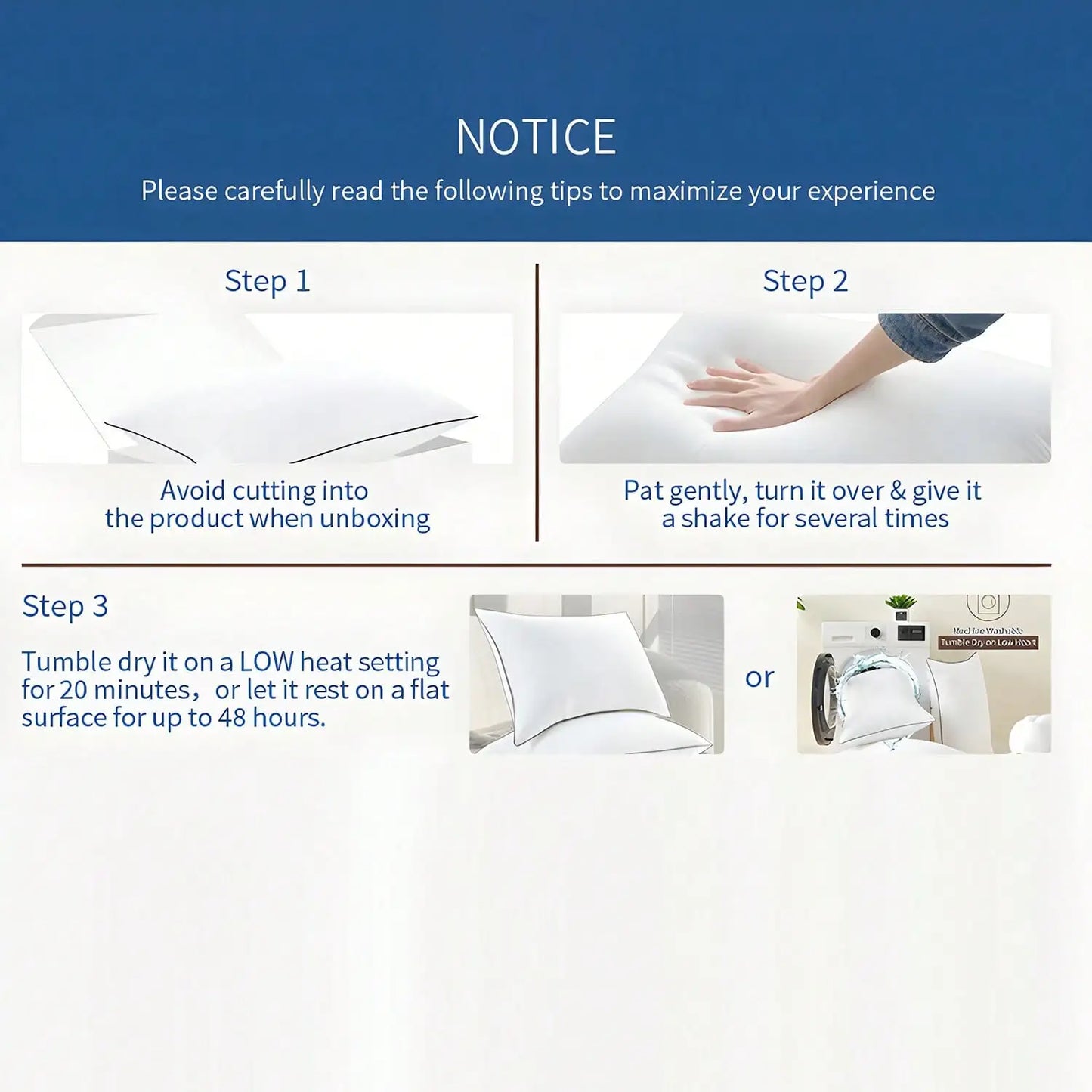 Deluxe Hotel Quality Pillow With Hypoallergenic Down Alternative Neck Support