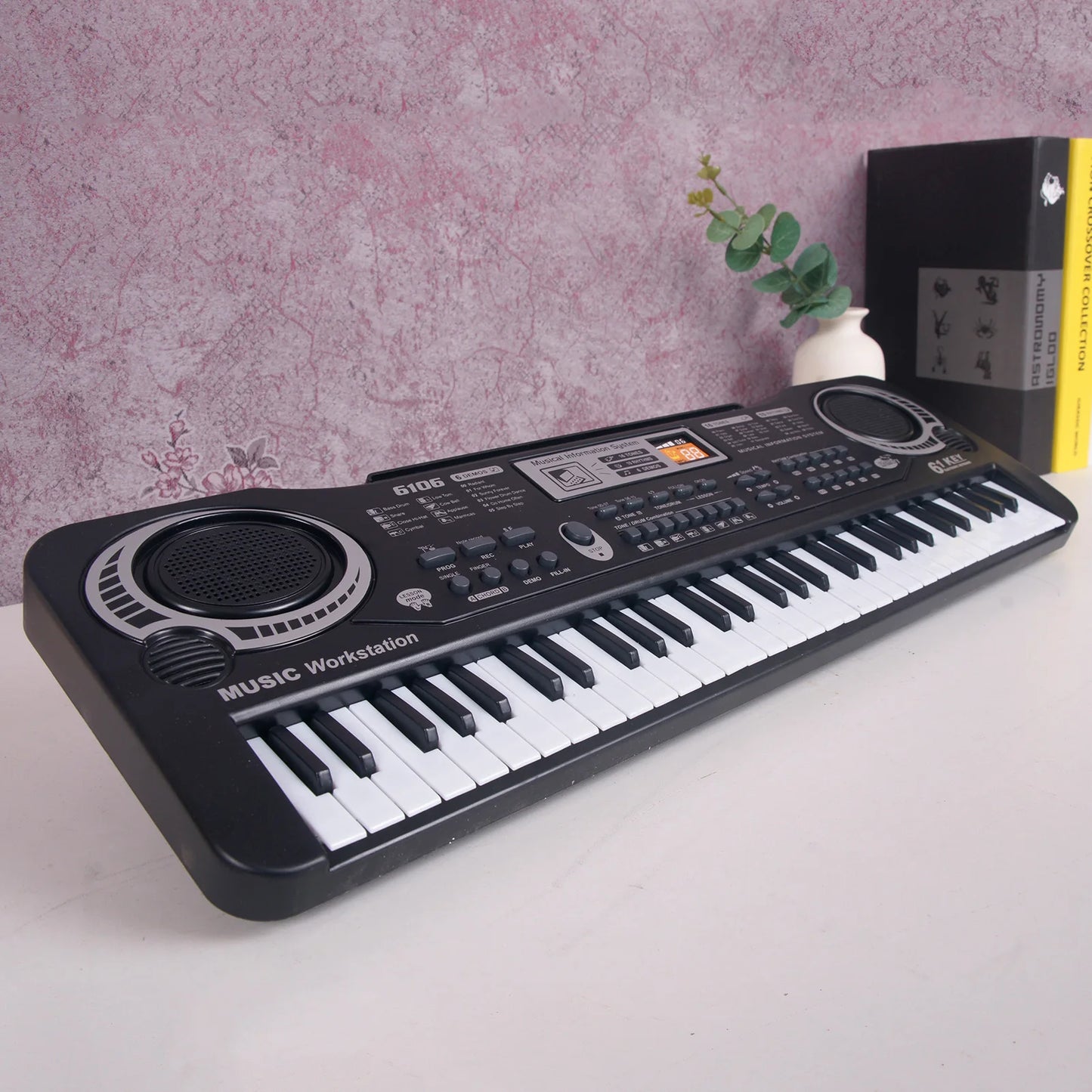 61 Keys Black Digital Music Electronic Keyboard Electric Piano Kids Musical Instrument Musical Instrument Electronic Keyboard