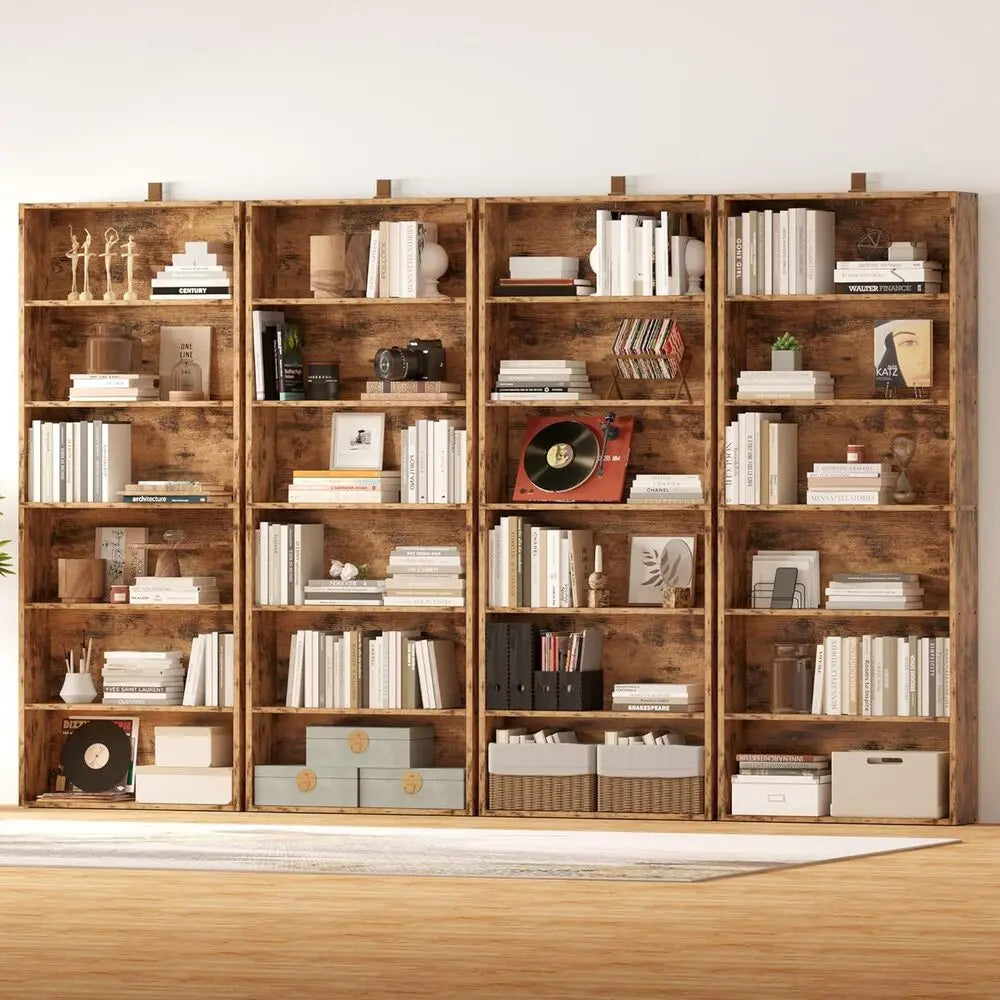 IRONCK 6-Tier Bookcase Set Floor Standing Shelves For Home Office