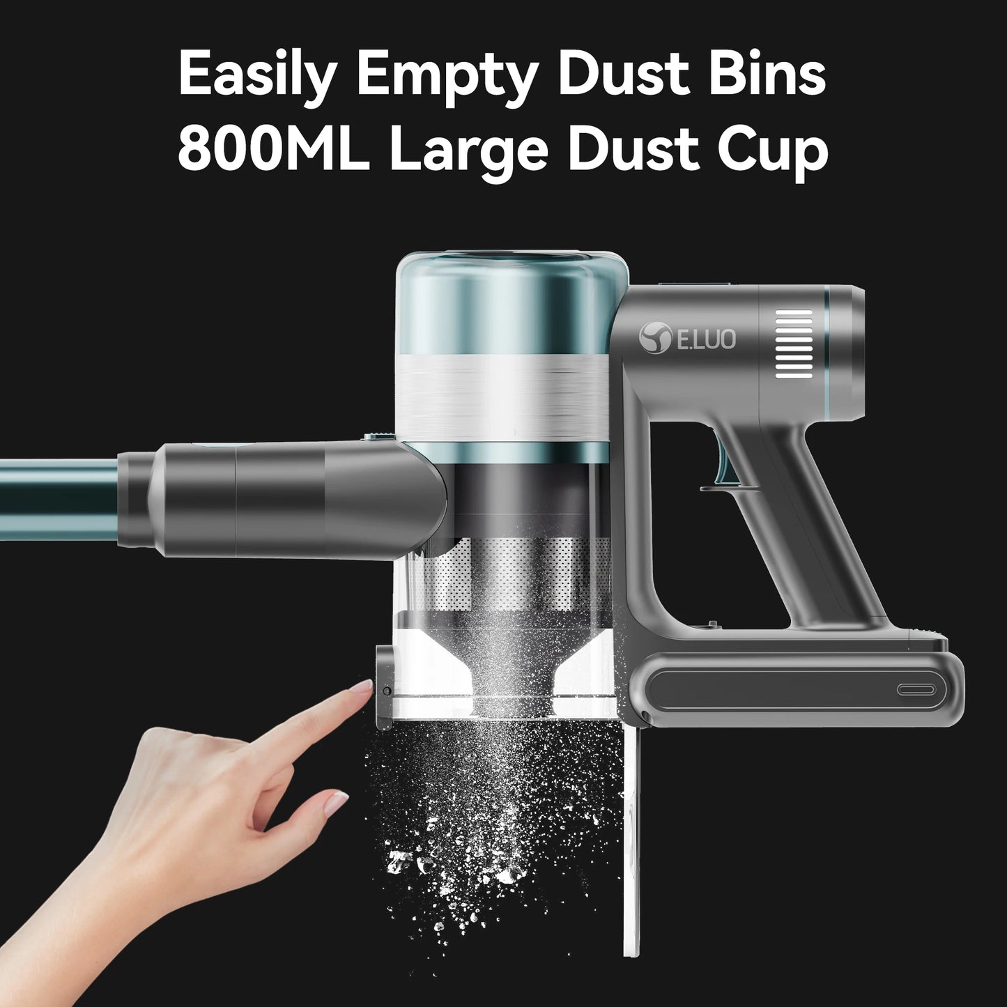 E.LUO Cordless Vacuum Cleaner 6in1 Stick With 400W Suction For Pet Hair