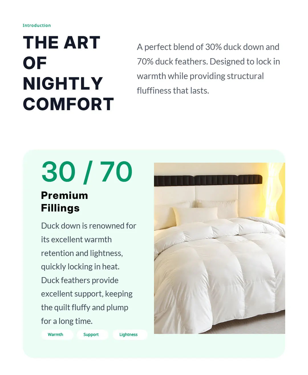 EasYum Duck Feather Quilted Comforter For Allergy Sufferers