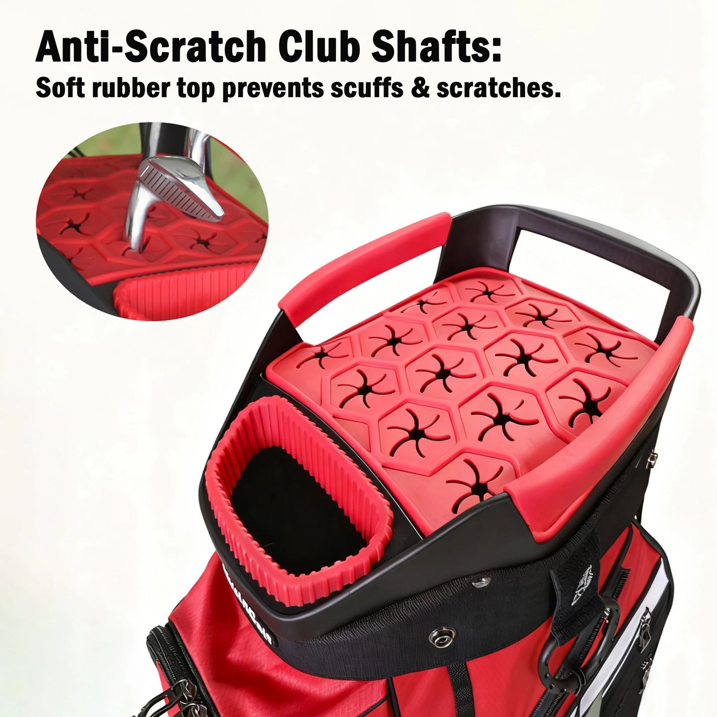 LivsinGolf 15-way Golf Cart Bag with Locking Club Dividers