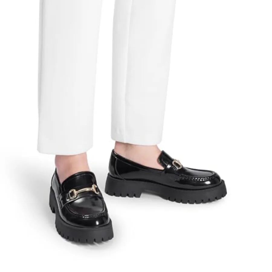 Dream Pairs Womens Loafers Platform Penny Slip On Arch Support