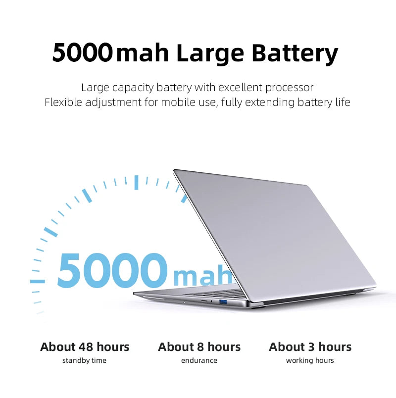 Xiaman Ultra Slim Windows 11 Laptop Computer 14.1" 12GB RAM 1TB SSD Intel Atom A3950 Notebook 1920*1080 Office Study Computer PC