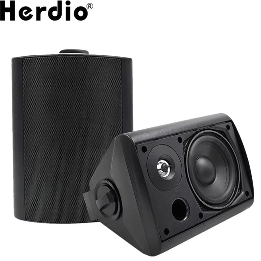 Herdio Dual Indoor Outdoor Waterproof Wall Mount Speakers System