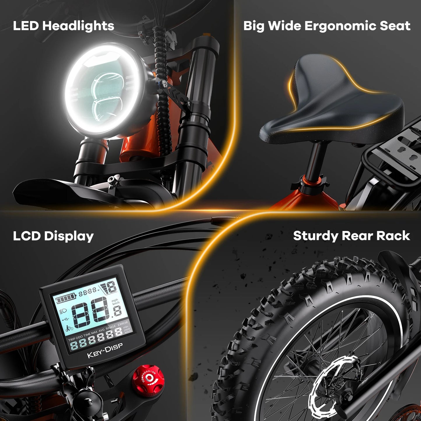 Cybervelo 2000W Foldable Electric Bike With Dual Battery