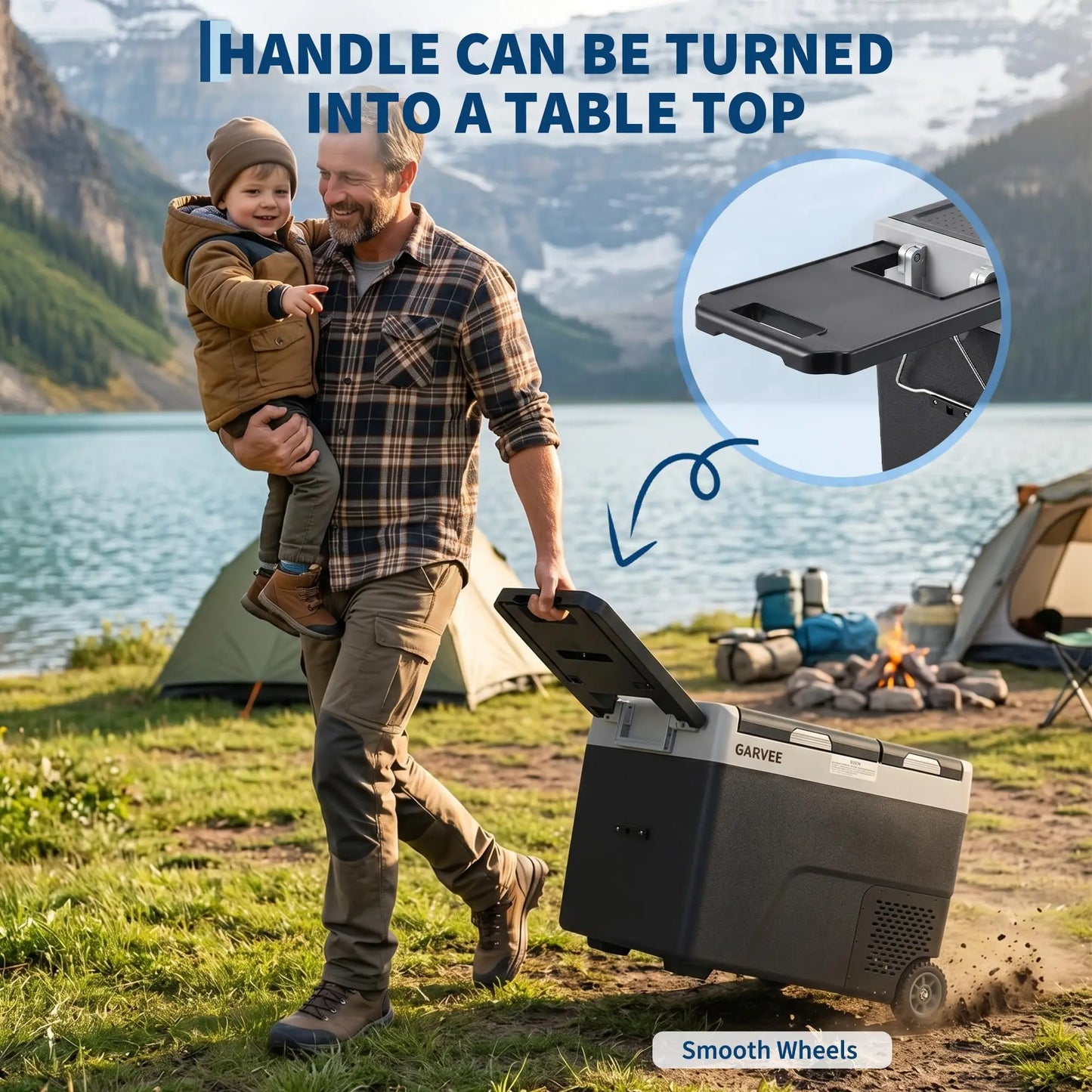Dual Zone 40 Quart Portable Car Refrigerator With App Control