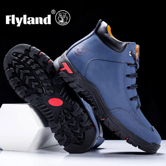 Men's Vintage Chukka Boots Top Layer Cowhide Leather Casual Shoes