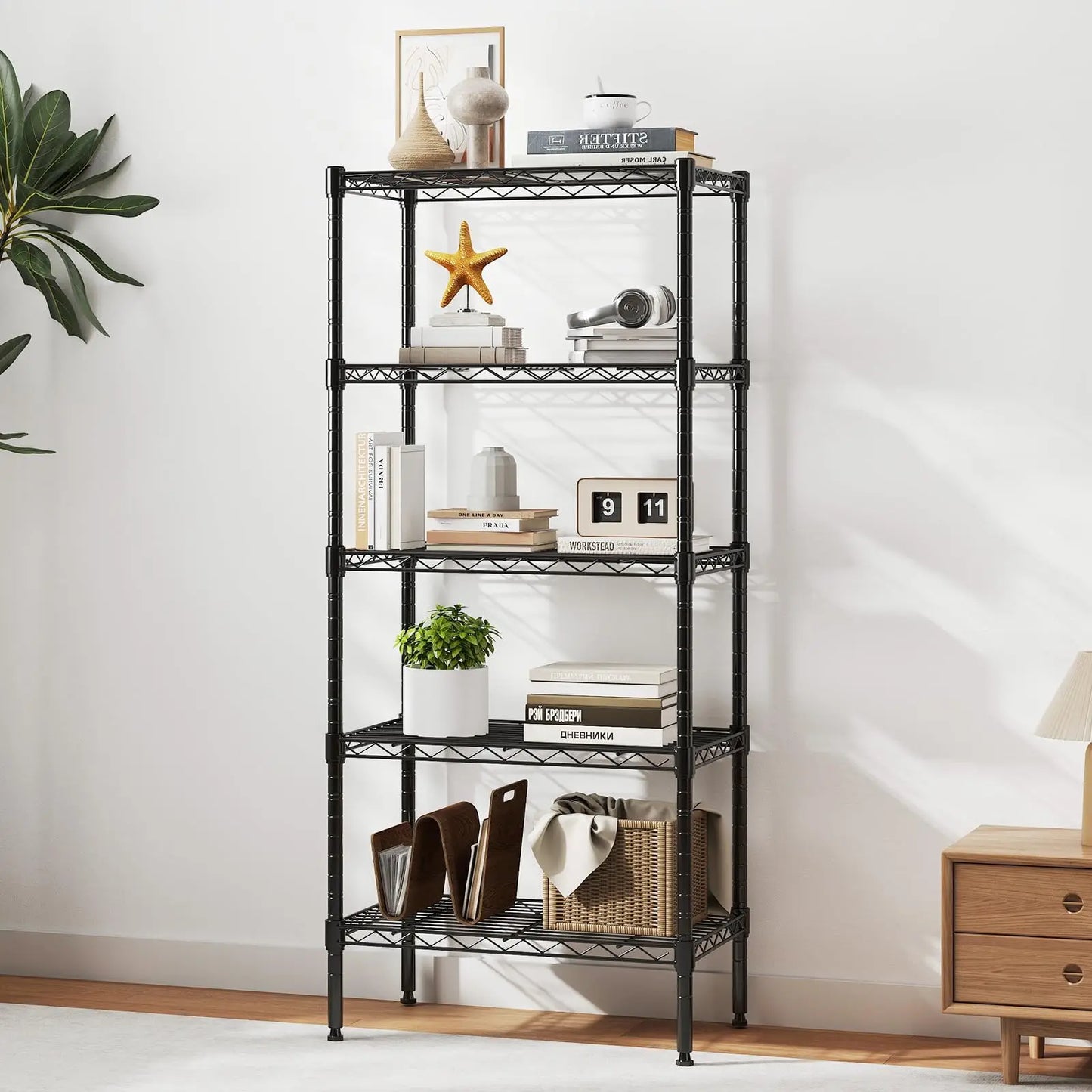 JHK 3 To 5 Tier Metal Wire Shelves Adjustable Racks