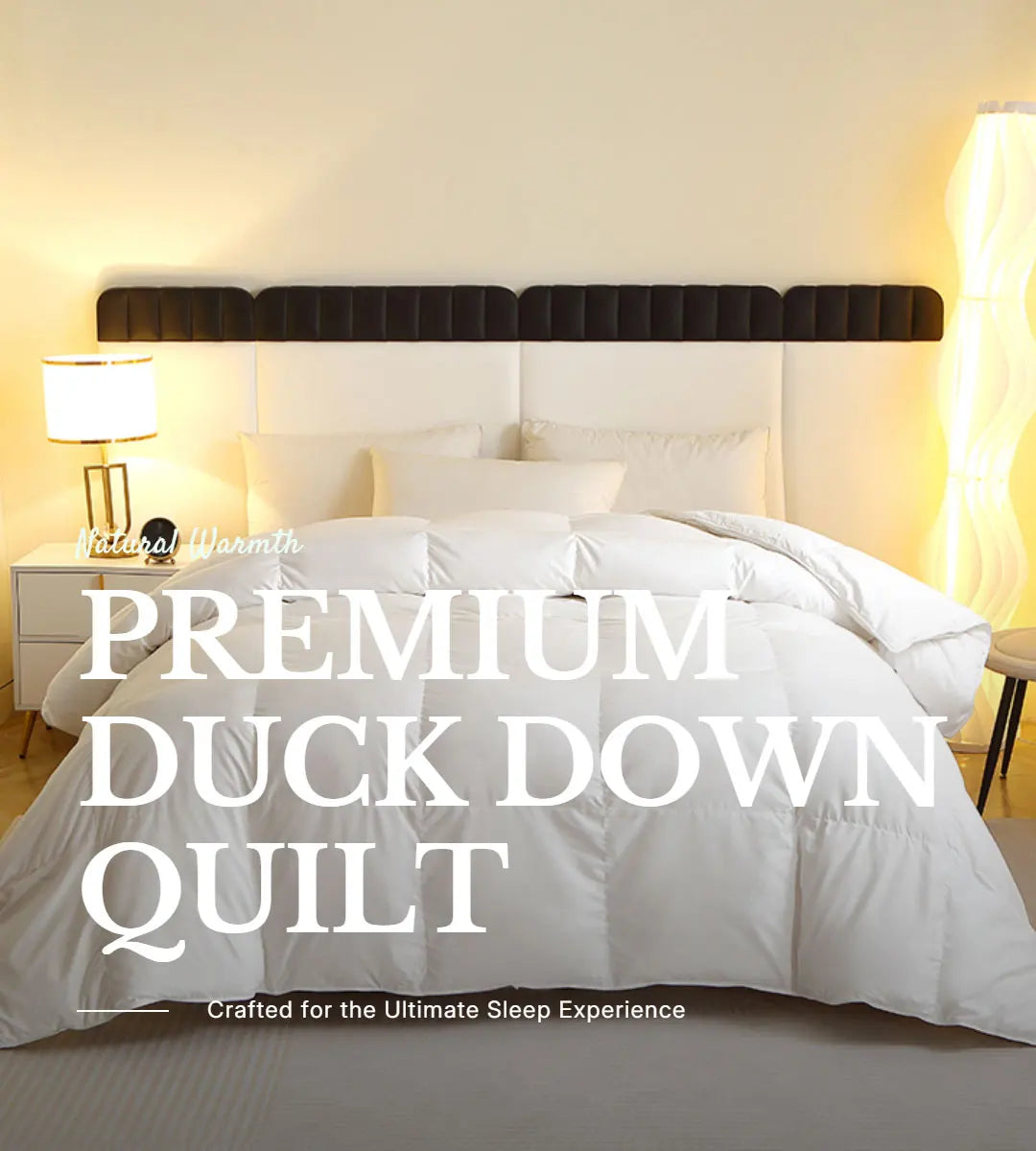 EasYum Duck Feather Quilted Comforter For Allergy Sufferers