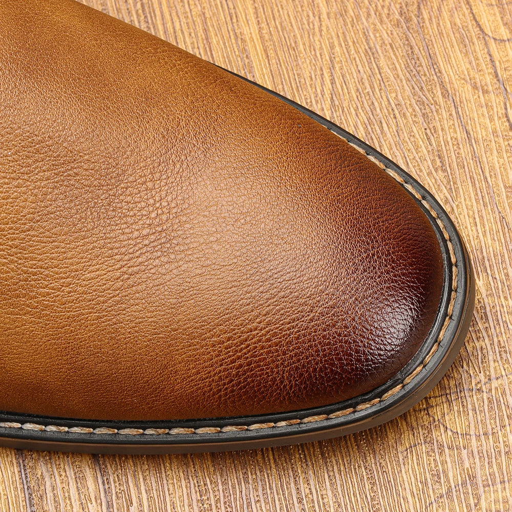 Hecrafted Chelsea Ankle Boots For Men With Elastic Closure