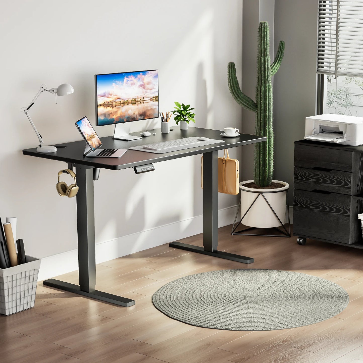 JHK Ergonomic Electric Standing Desk Height Adjustable Office Table