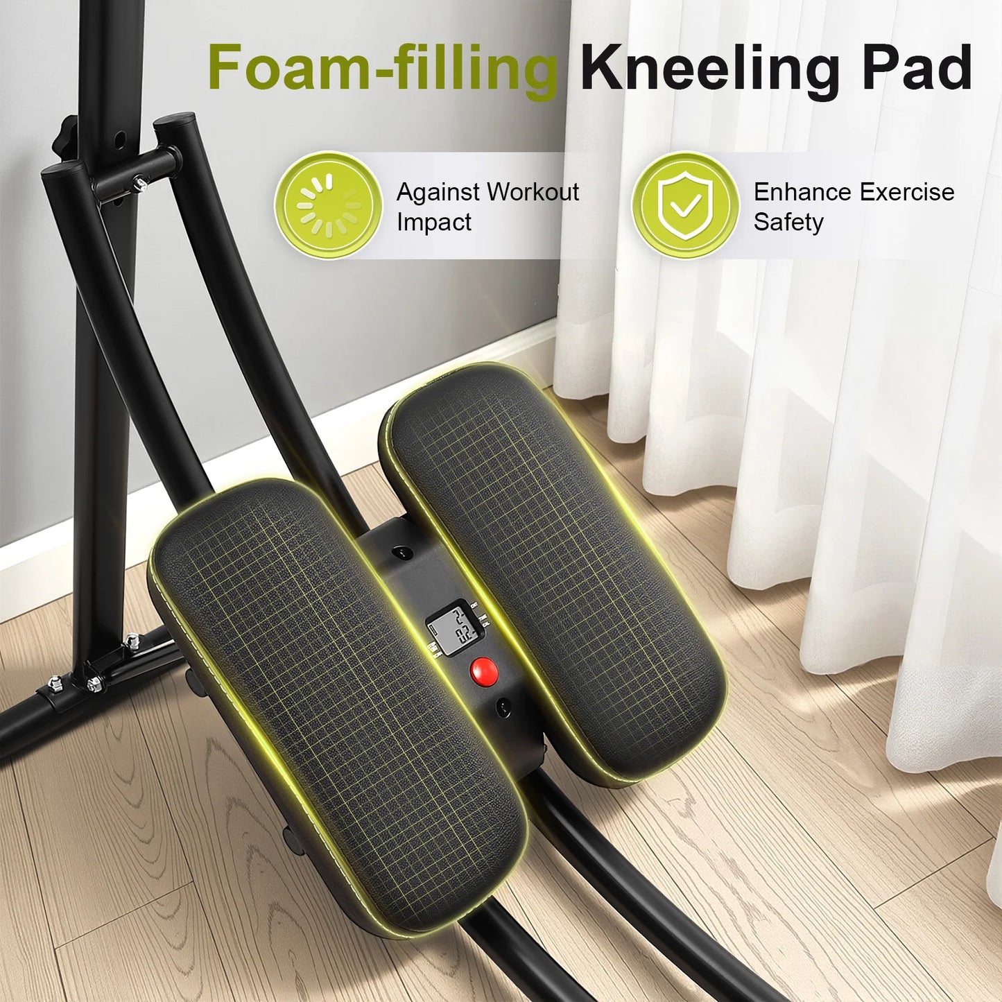 Foldable Ab Machine With Dual Arc Core Trainer And LED Display