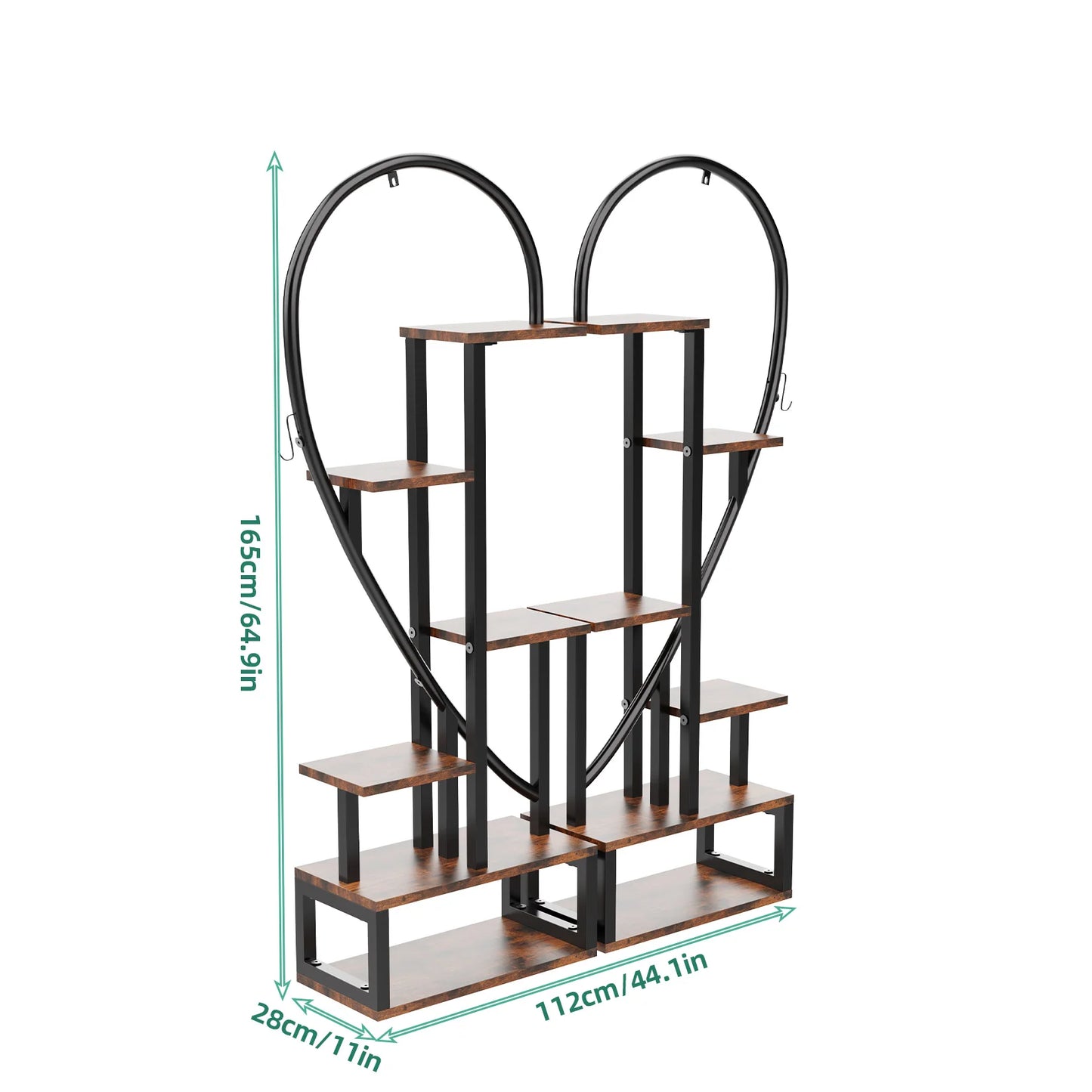 Wisfor Metal 6-Tier Ladder Plant Stand for Home Garden Decor