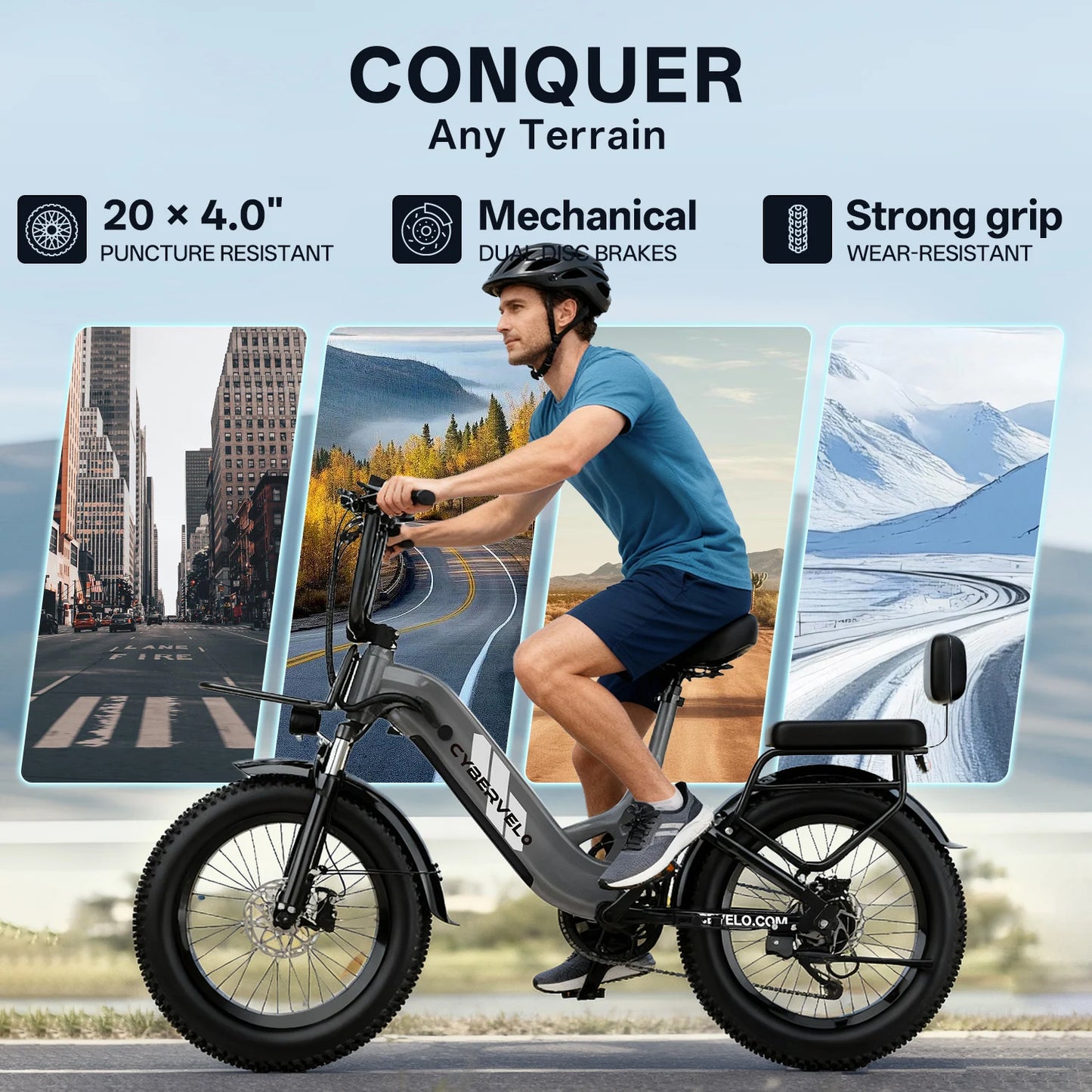 Cybervelo 20 Inch Step-Thru Commuter Electric Bike