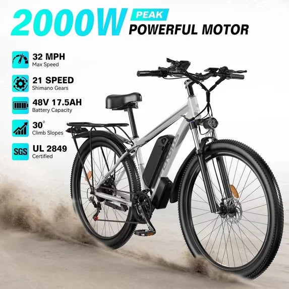 FENGQS Q8 2000W Dual Motor Electric Bicycle 48V 840Wh