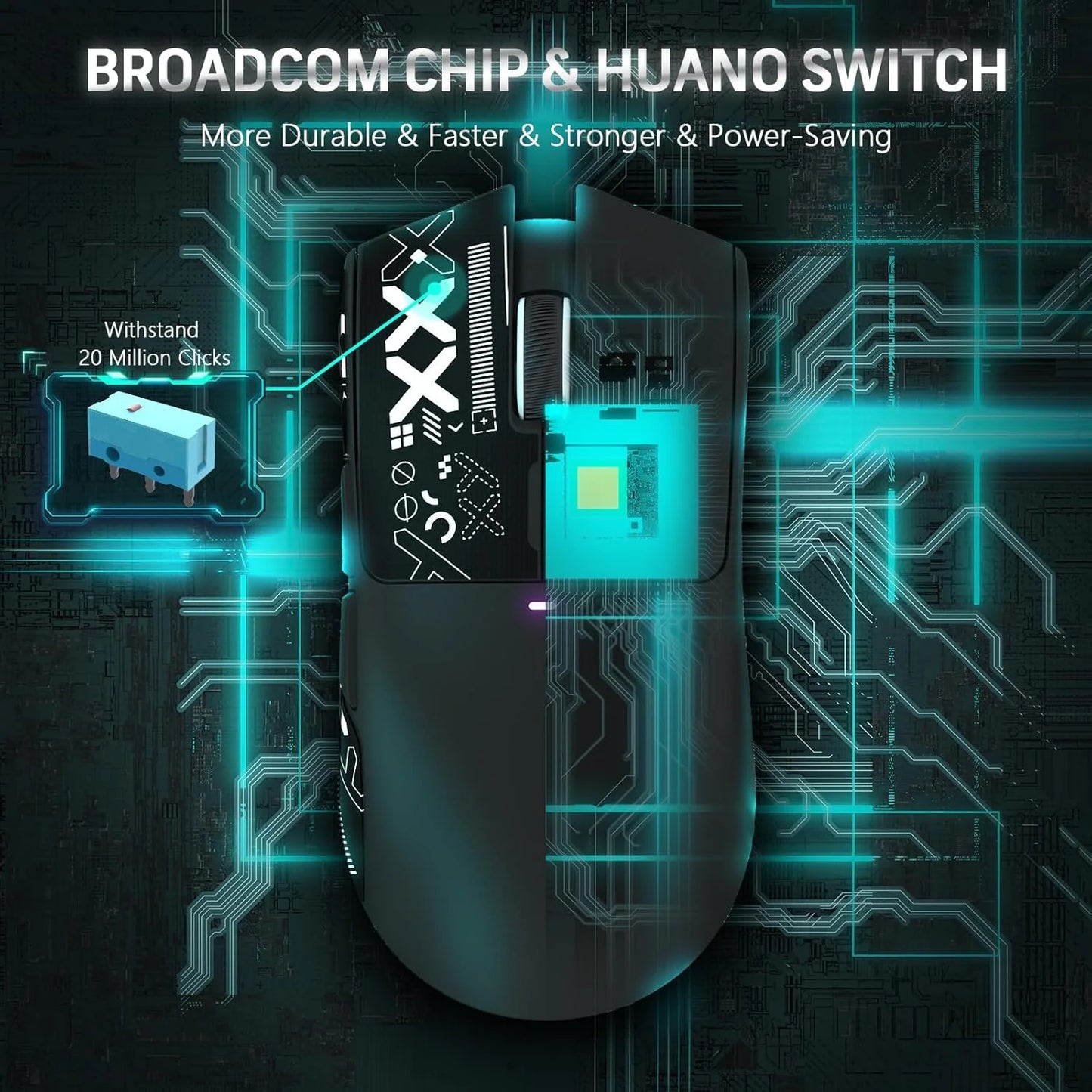 Attack Shark X11 Wireless Gaming Mouse With RGB Dock