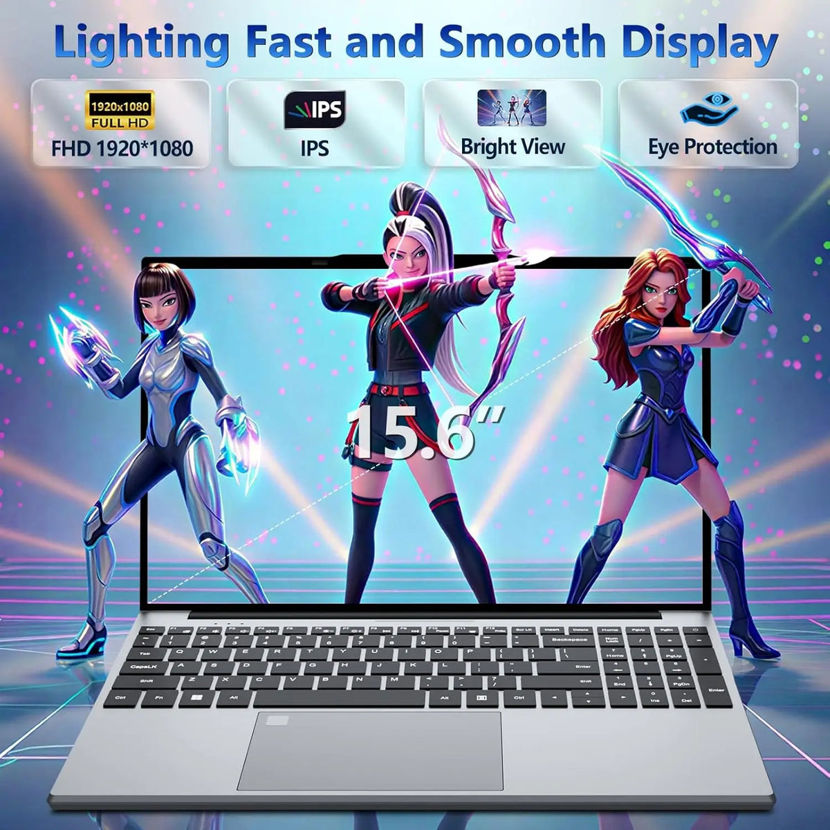 Xiaman 15.6 inch Windows 11 Pro Laptop Computer Intel Core i3 IPS 1080P Notebook PC Office Study Laptops Fingerprint Unlock