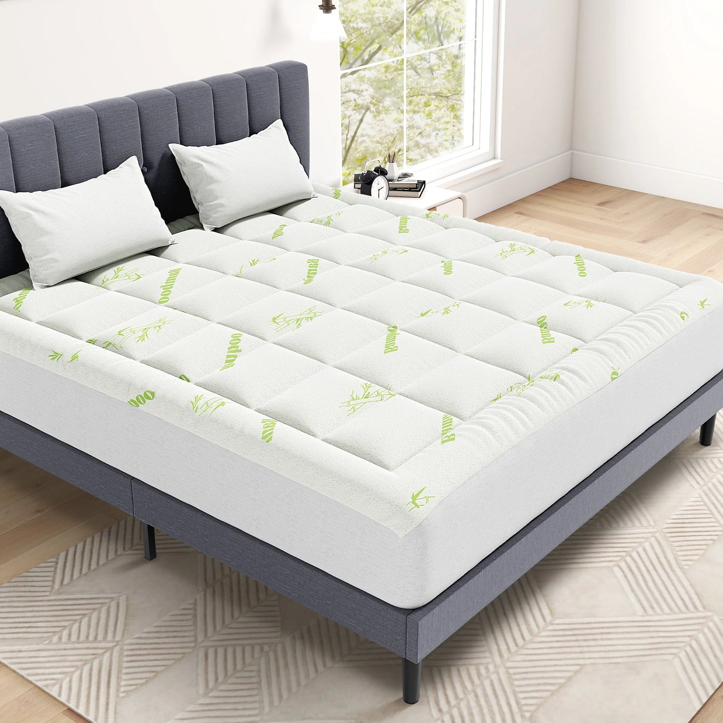 Mcq 400g Bamboo Viscose Mattress Topper With Pillow