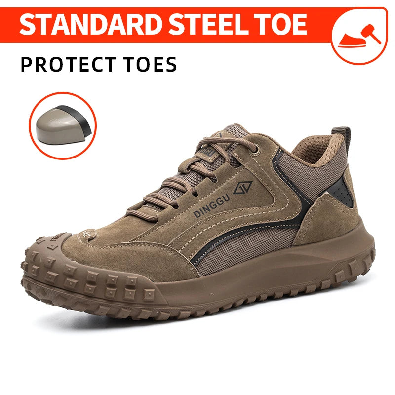 Men's Steel Toe Anti-Puncture Breathable Industrial Construction Shoes