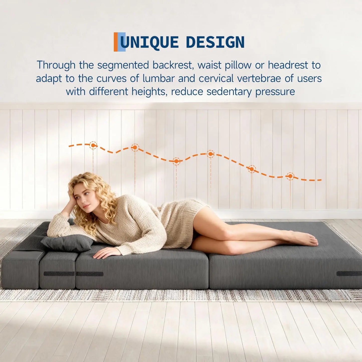 HobbyLane 4-In-1 Folding Sofa Bed Sleeper Loveseat Space-Saving