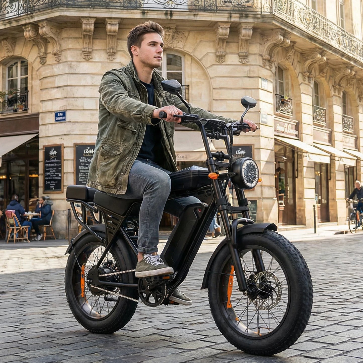 20 Inch Electric Fat Tire Mountain E Bike With 750W Motor