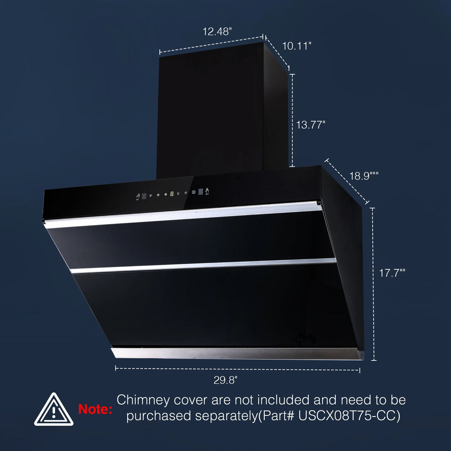 Tieasy 900 CFM Under Cabinet Range Hood With Auto Clean