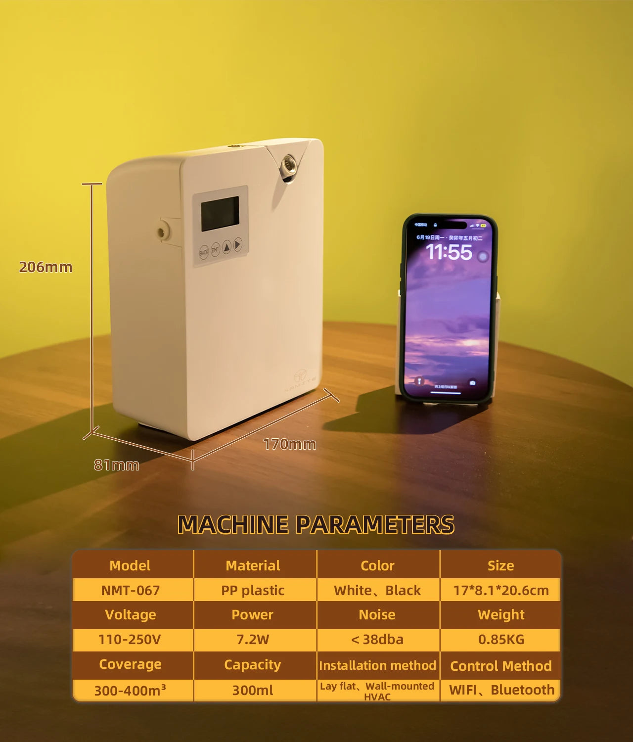 Namste Aroma Diffuser NMT067 Powerful Wireless WiFi Bluetooth Room Fragrance