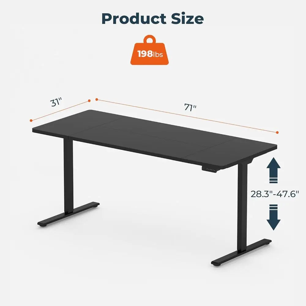 Dual Motor Electric Standing Desk With Adjustable Height Memory Presets