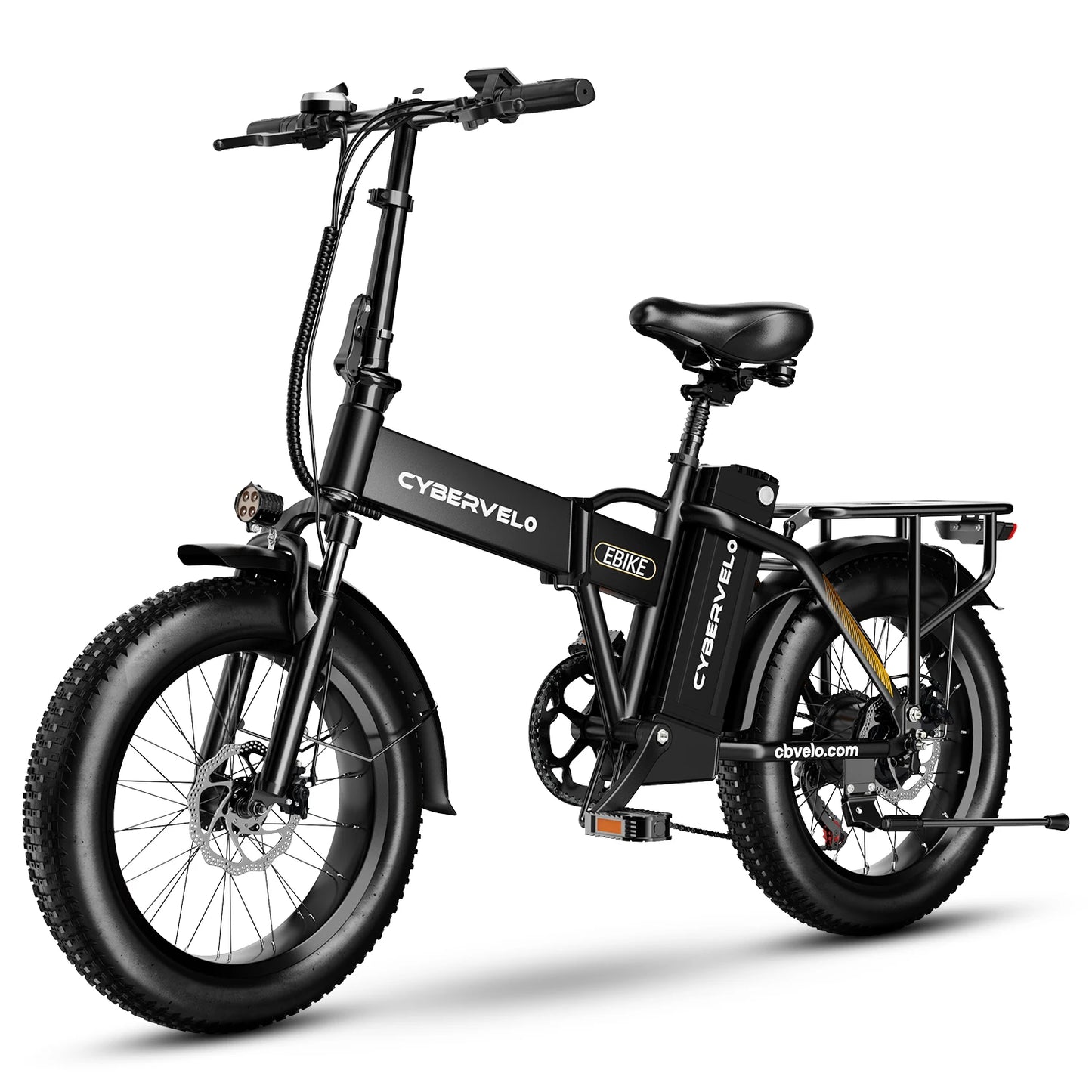 Cybervelo Foldable 1000w Peak Electric Bike With Fat Tires