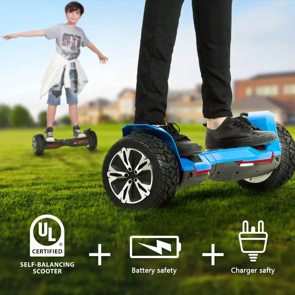 All Terrain Hoverboard With Bluetooth Speakers And LED Lights UL2272