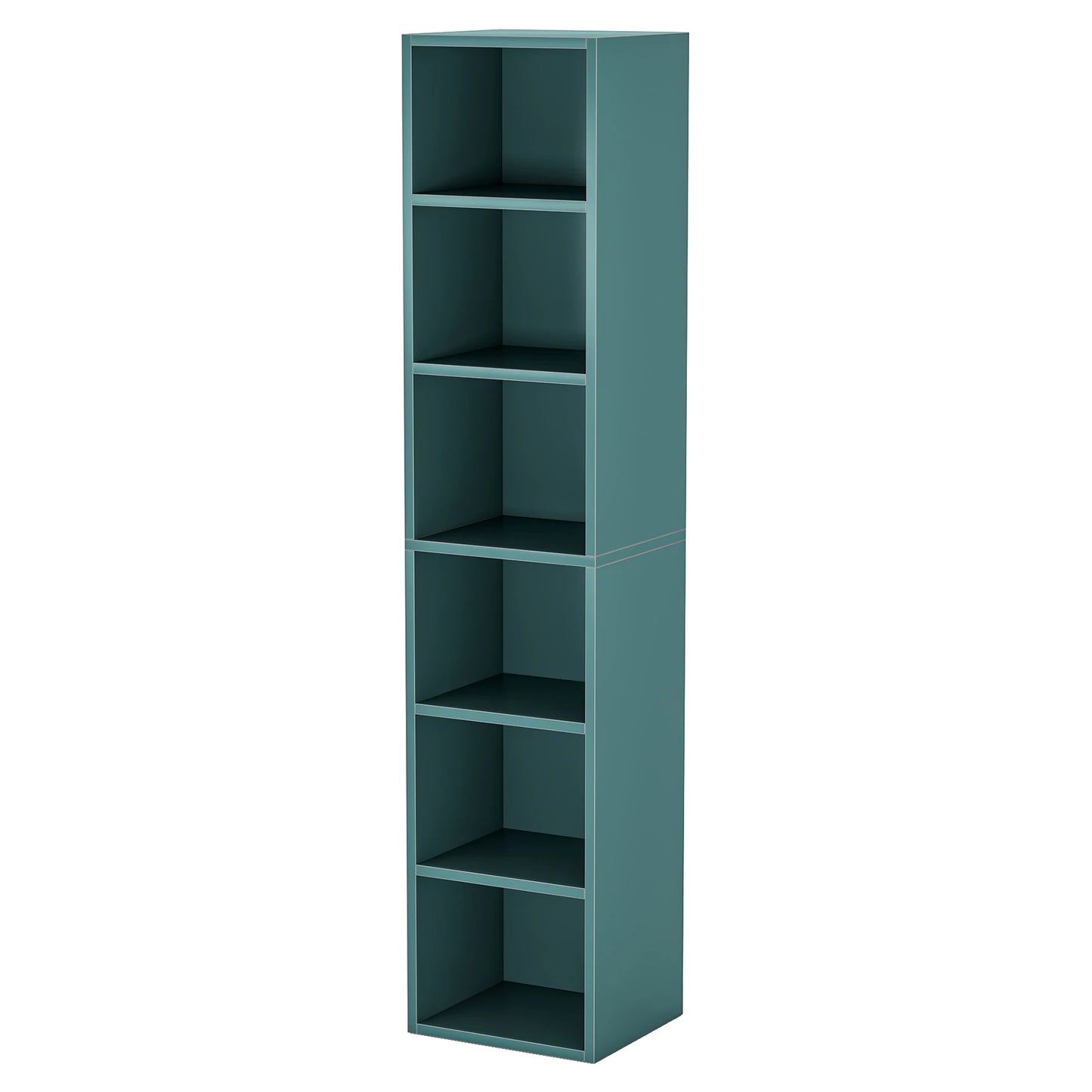 Tribesigns Narrow Corner Bookcase With Six Cube Display Shelves