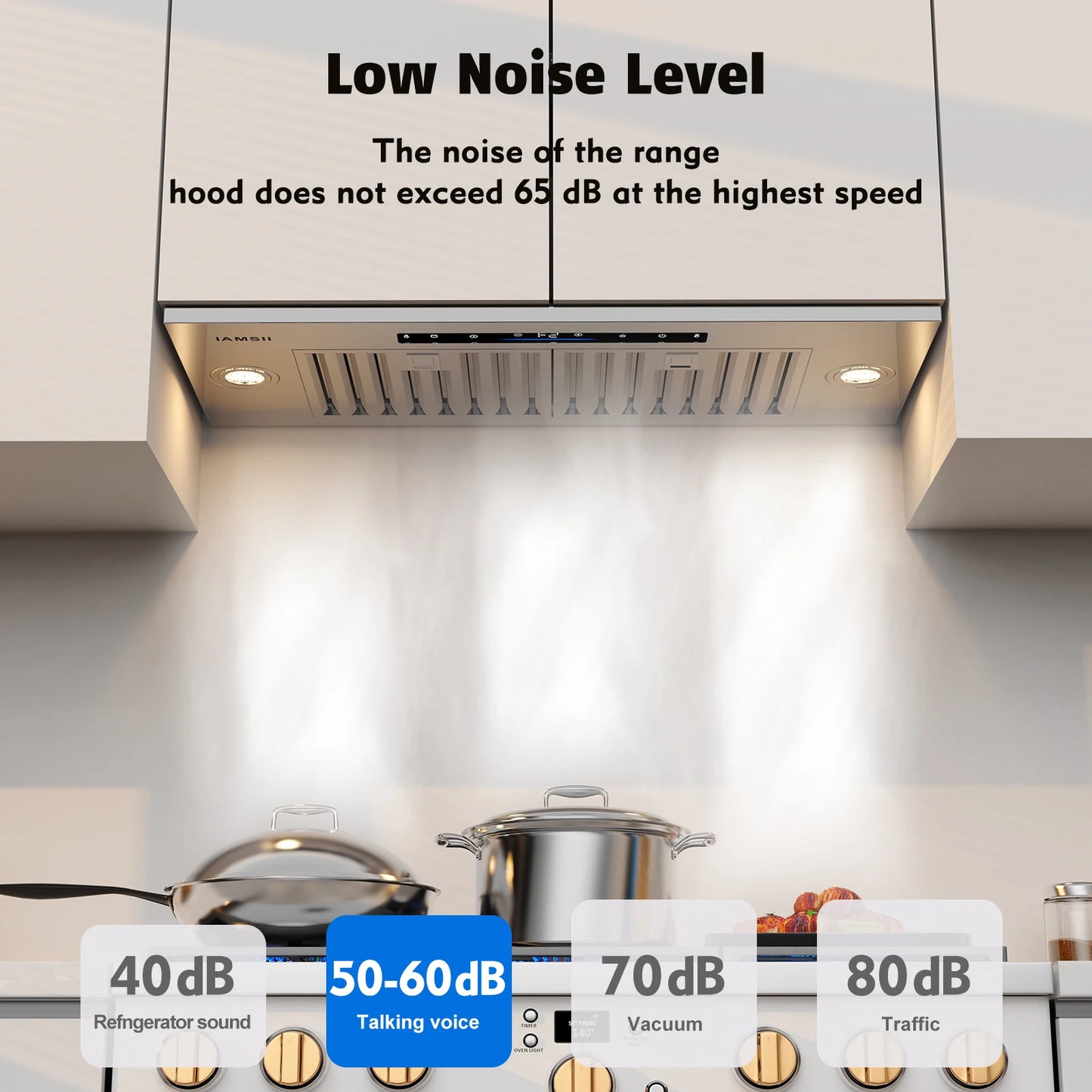 BRANO Range Hood Insert, 750 CFM, Ducted Or Ductless Convertible