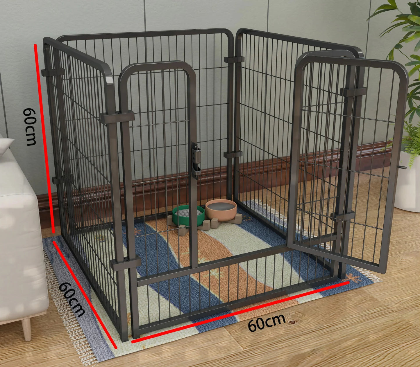 Foldable Dog Fence Playpen For Pets Four To Six Panels