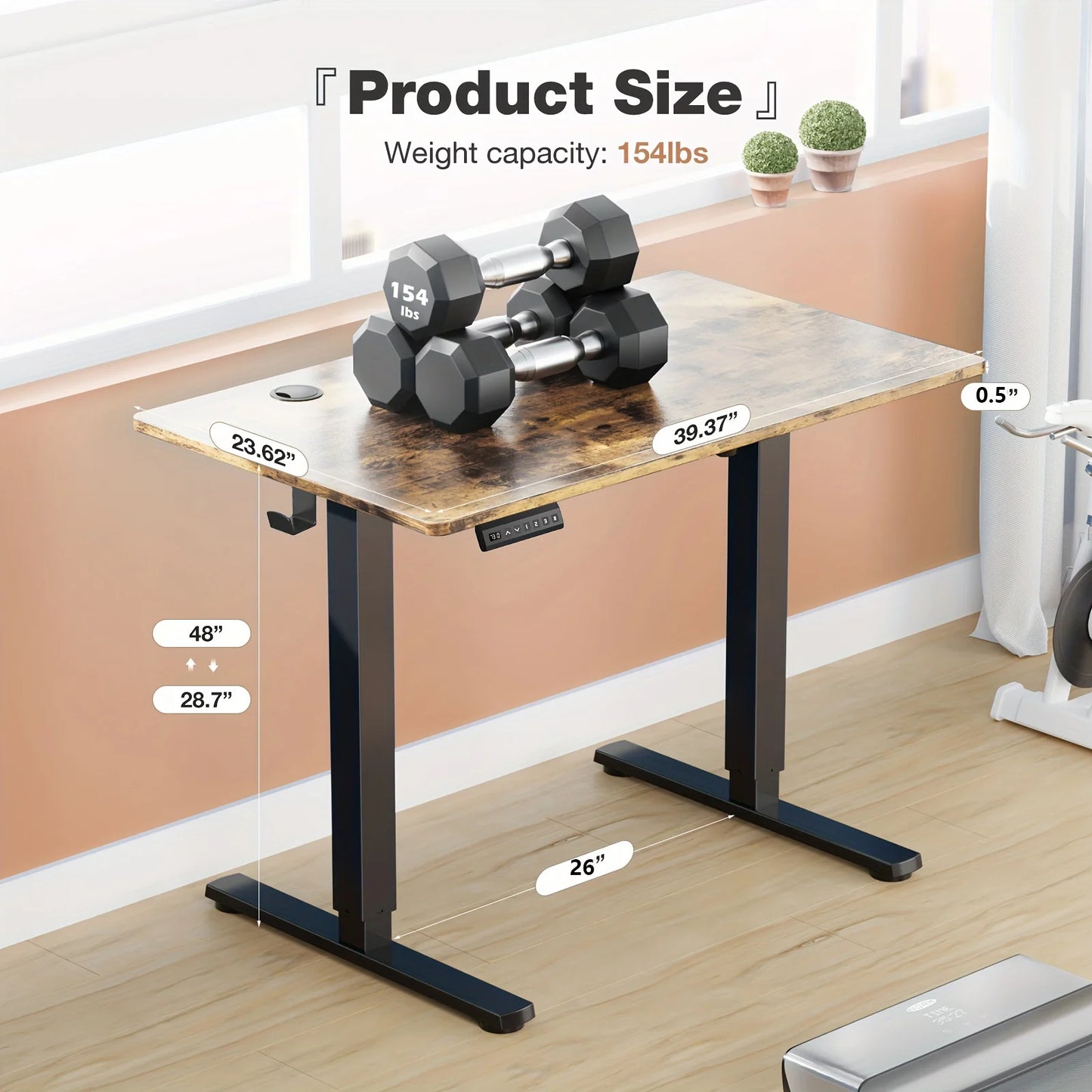 JHK Electric Height Adjustable Standing Desk Sit Stand Ergonomic Workstation